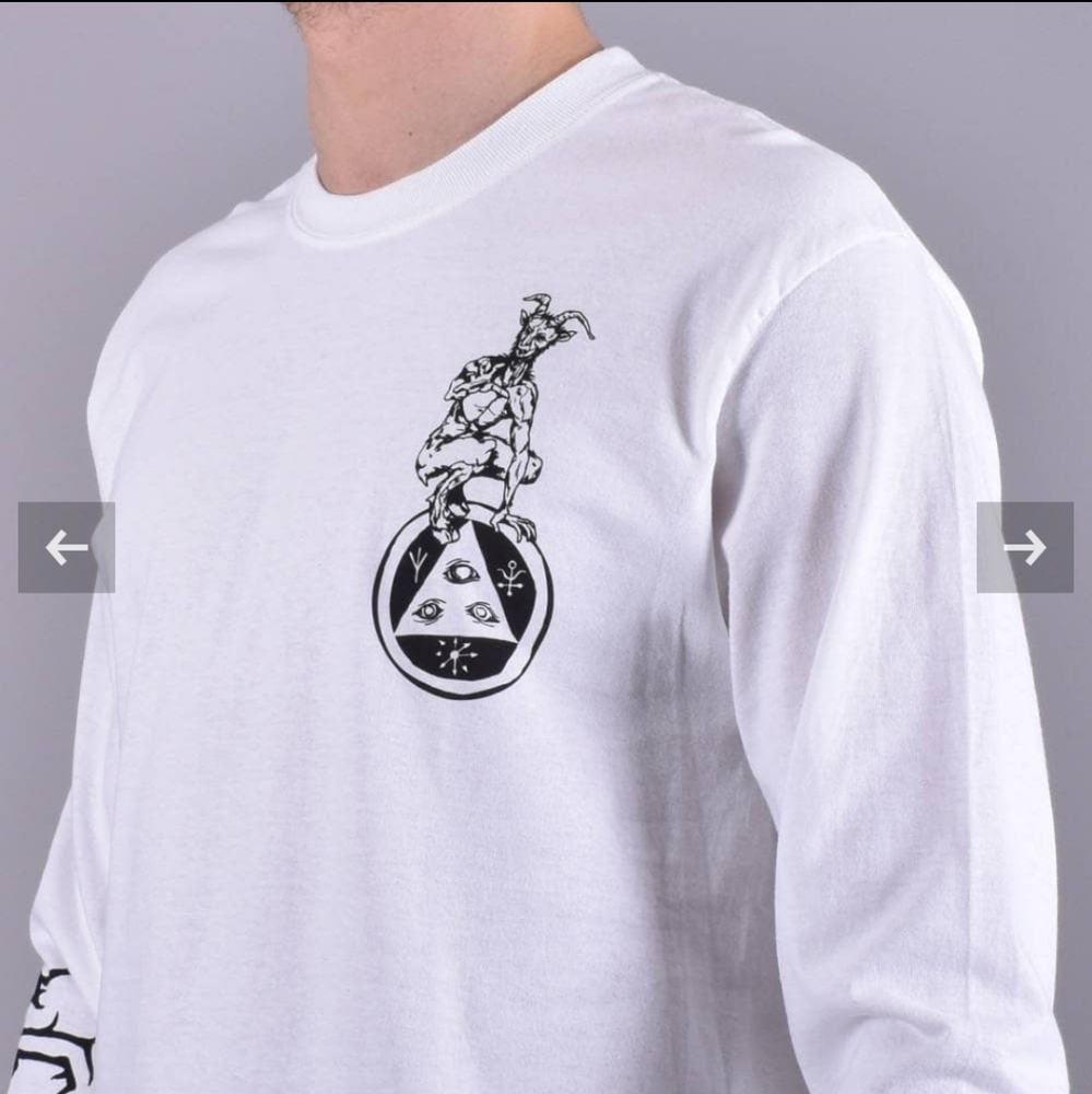 Welcome Skateboards 'Goatman' White Long Sleeve Te